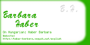 barbara haber business card